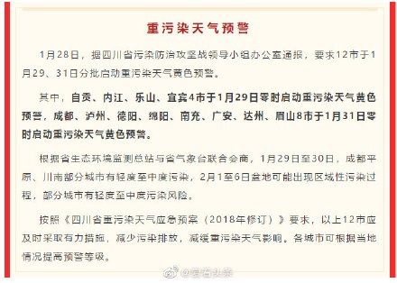 今日零时起，四川12市分批启动重污染天气黄色预警-1.jpg