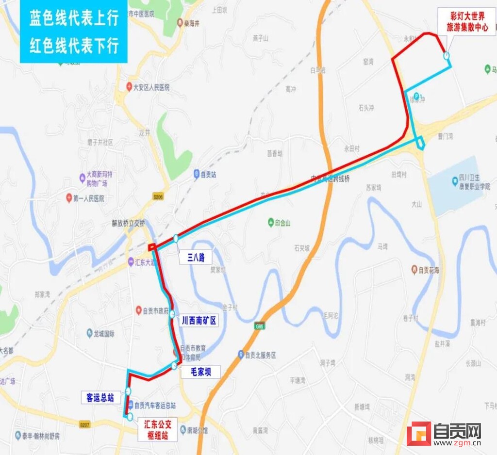 看这里！观灯有5条摆渡专线 自贡中华彩灯大世界观灯旅游专线今起开行-3.jpg