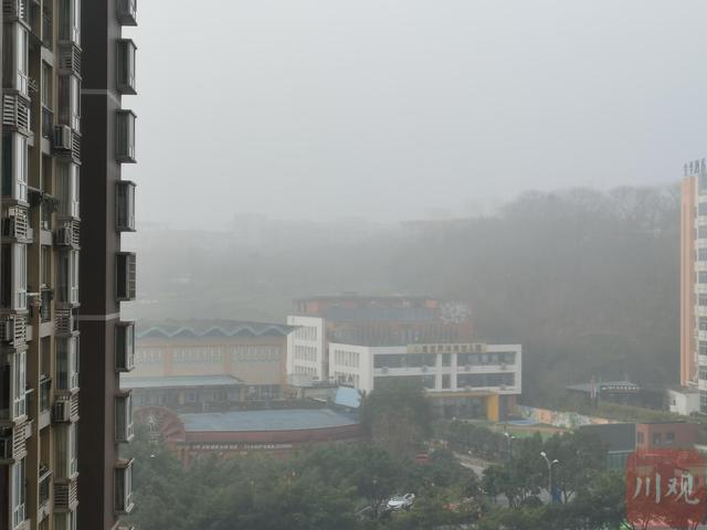 自贡发布大雾橙色预警网友：感觉住进人间仙境-1.jpg