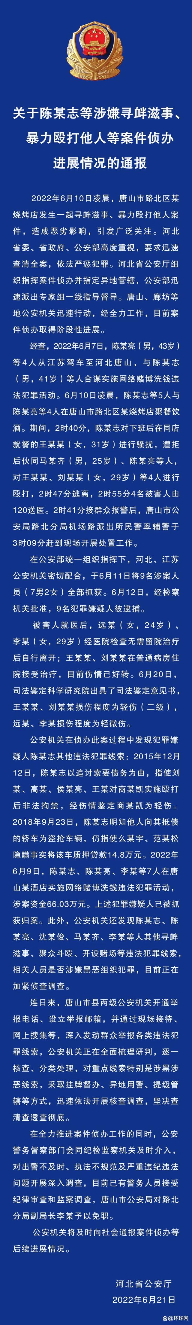 关于陈某志等涉嫌寻衅滋事、暴力殴打他人等案件侦办进展情况的通报-1.jpg
