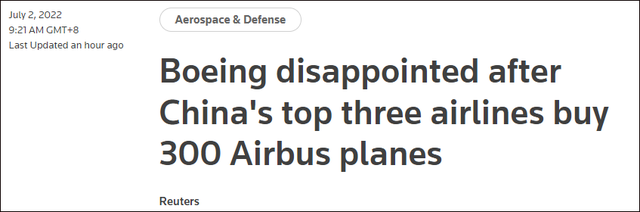 中国三大航一口气订购292架空客飞机，波音：令人失望-1.jpg