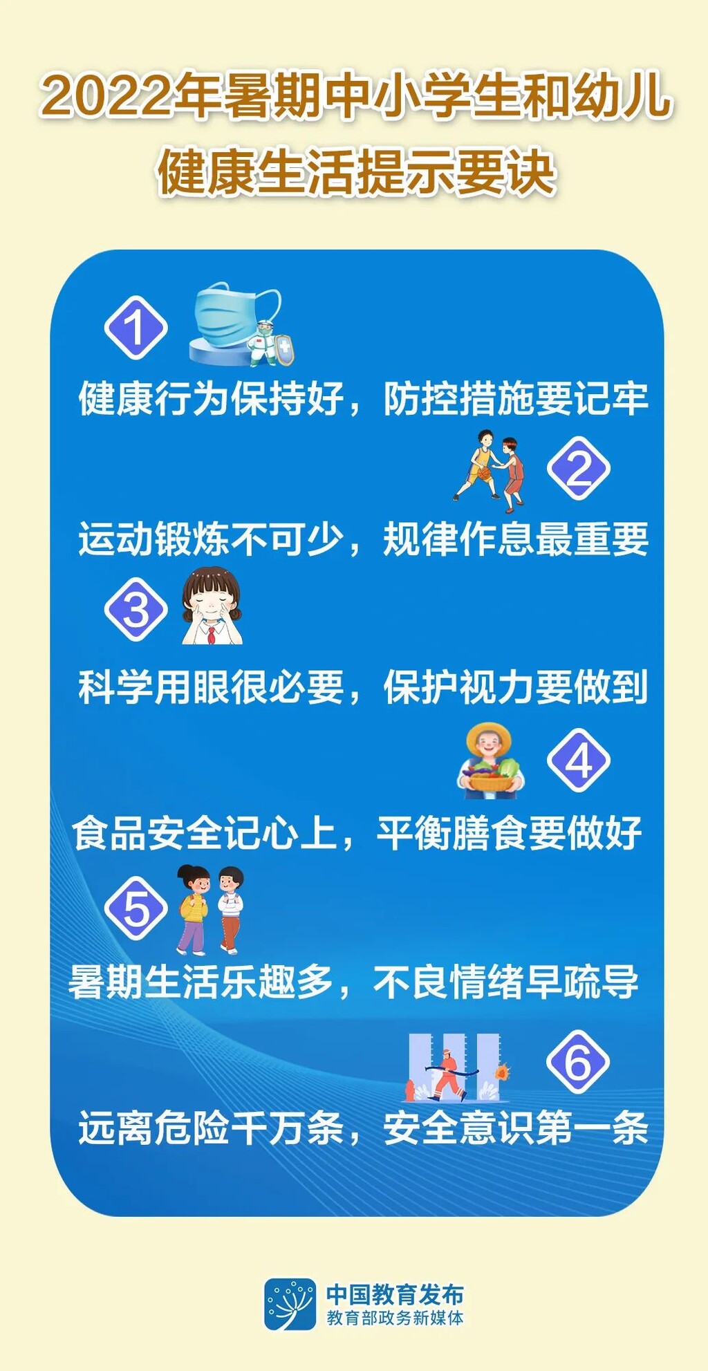 @师生家长，2022年暑期中小学生和幼儿健康生活提示要诀来了-1.jpg