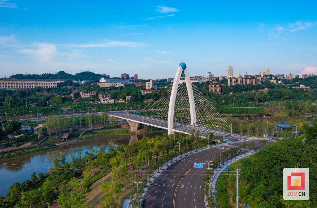 图赏盐都 | 自贡首座斜拉桥凤凰路大桥美如画-2.jpg