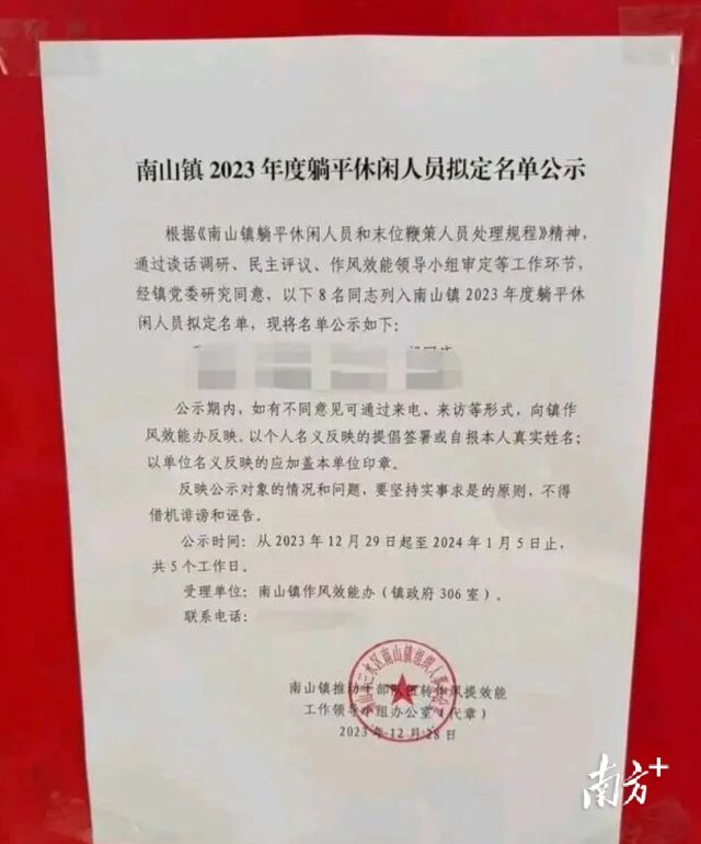 公示8名躺平休闲人员 佛山三水南山镇回应多个热点问题-1.jpg