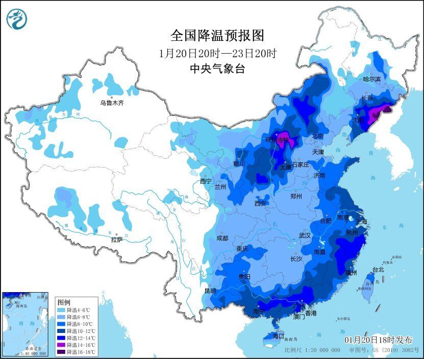 寒潮黄色预警！寒潮继续发威，南方地区将有明显雨雪-1.jpg
