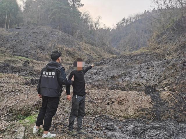 贵州一男子野外烤糍粑引发山火，警方：已刑事拘留-2.jpg