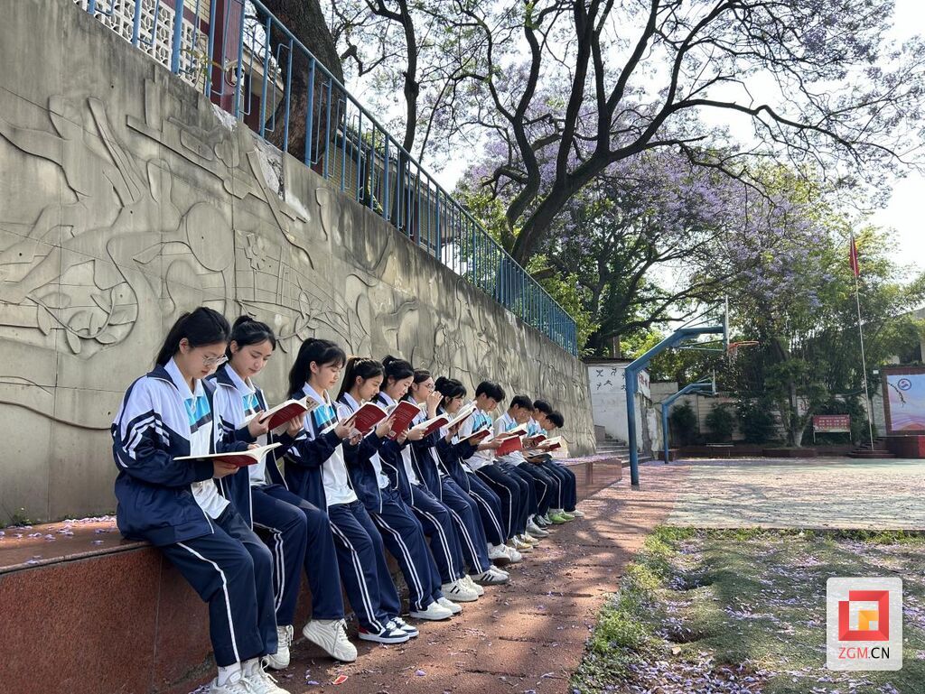 自贡市第六中学：蓝花楹盛开 美育之花绽放-3.jpg
