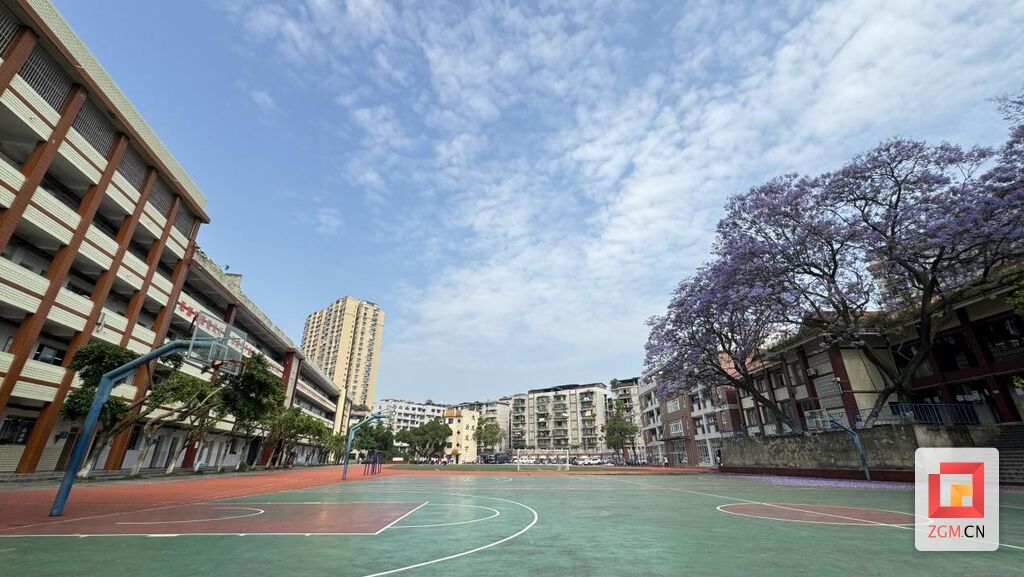 自贡市第六中学：蓝花楹盛开 美育之花绽放-2.jpg
