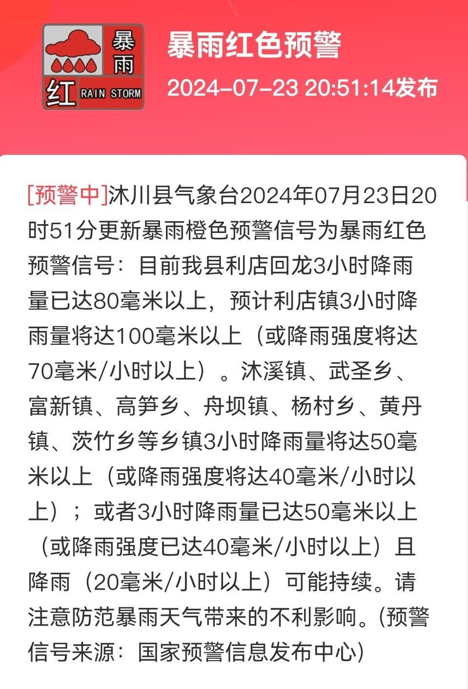 注意！四川4个暴雨红色预警信号生效中-2.jpg
