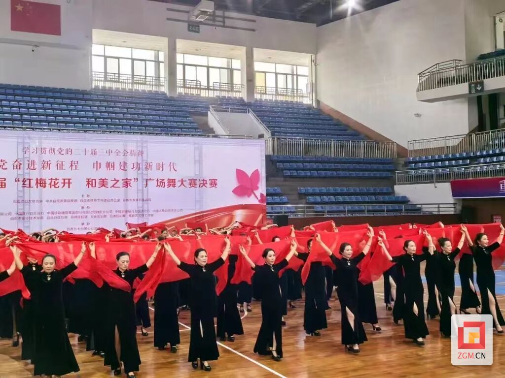 “舞”比精彩！自贡市第三届“红梅花开 和美之家”广场舞大赛决赛举行-4.jpg