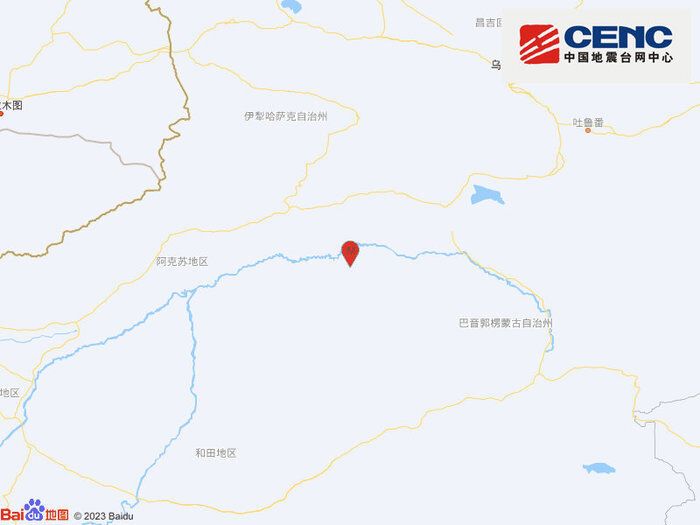 新疆巴音郭楞州尉犁县发生3.8级地震，震源深度17千米-1.jpg