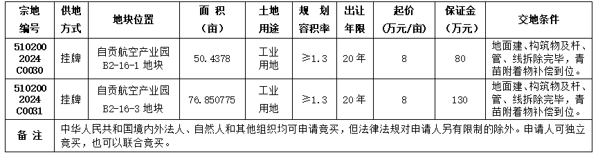 自贡市国有建设用地使用权挂牌出让公告 自国土招拍挂告〔2024〕20号-1.png