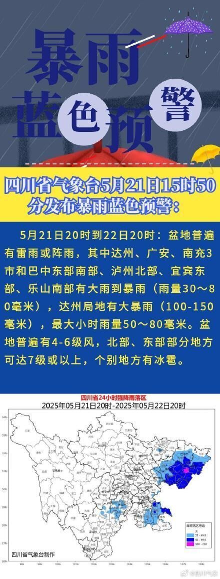四川发布暴雨蓝色预警，这些地方有大雨到暴雨-1.jpg