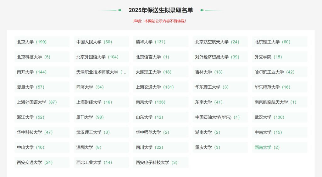 四川99名高中生拟保送，28人获清北青睐-1.jpg