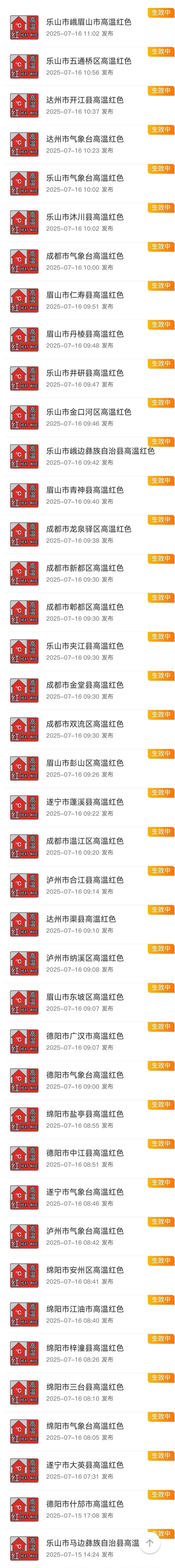 注意防暑降温！四川40余个高温红色预警信号生效中-2.jpg