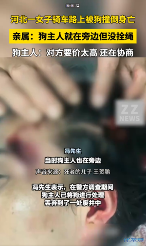 河北一女子骑车路上被狗撞倒身亡-4.jpg