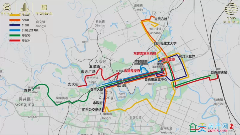6条公交线路直达东部新城新自贡市第一人民医院-1.webp